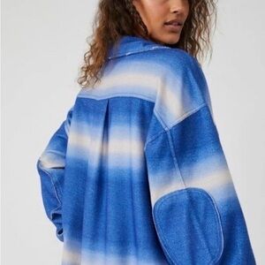 Free People Ruby Shacket, Deep Sea Combo color.